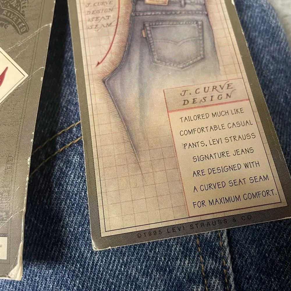 Vintage Levis Jeans 42x34 Med Wash 545 Brown Tab 90s Loose Fit DEADSTOCK NWT